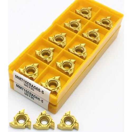 10PCS MMT 16ER AG60-S US735 Thread Tool Carbide Insert MMT16ERAG60-S Lathe Parts Tool