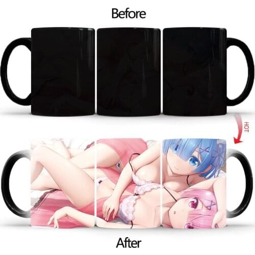 Pajama beauties Mug Color Changing Porcelain Coffee Cup Ceramic Milk Mug Beer Tea Mug Whiskey Drinkware Cup BSKT-063