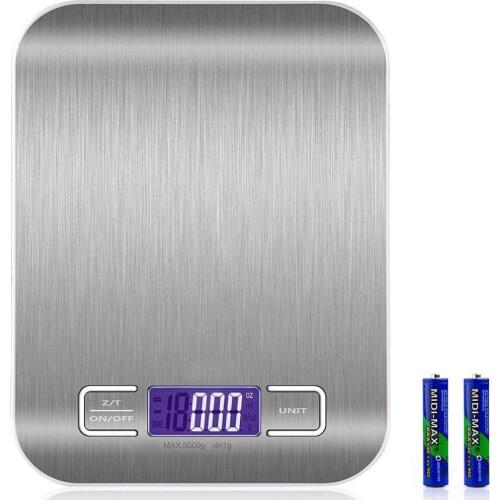 Kitchen Scale 5kg Baking Scale Platform Scale Electronic Scale Luminous Slim LCD Digital Electronic Weighing Scale
