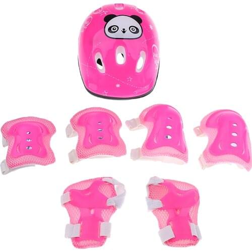 7 Pieces Children Child Roller Skating Knee Wrist Protection Elbow