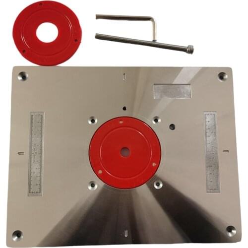 Multifunctional Aluminum Router Table Insert Plate Trimmer Engraving Machine Woodworking Bench Router Plate Woodworking Bench