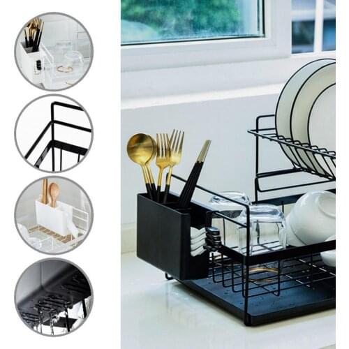 Multi-function Space Saving Ventilation Water Drain Utensil Holder for Kitchen