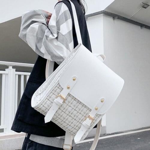 Fashion Women Backpack Leather School Bags for Teenage Girls Female pu Shoulder Bag Travel Designer Backpacks Women High Quality