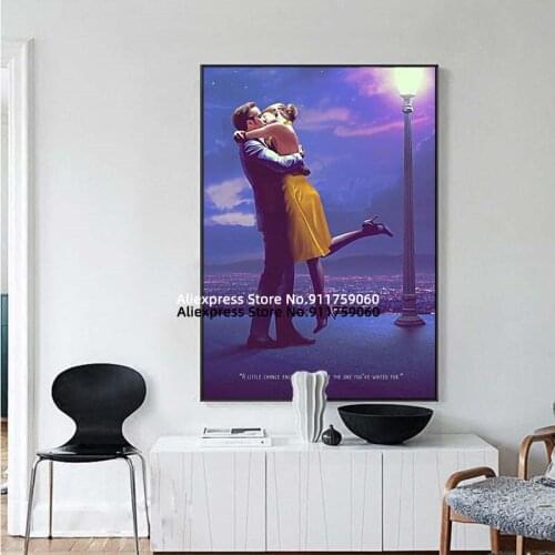 LA LA LAND Movie Cover Canvas Painting Wall Art Picture Posters and Prints for Bedroom Home Decoration