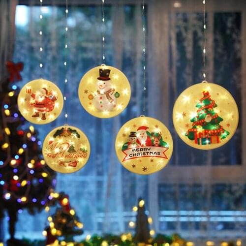 New Christmas Decoration LED Light Decoration For Christmas Tree Window Door Curtain Lights Bedroom Festival Decor Lamp