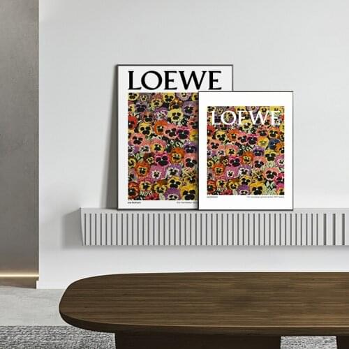 Modern and simple Nordic retro watercolor flower art poster living room decorative painting mural picture painting core