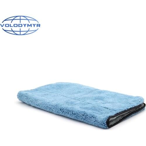 Drying Towel Car Wash Microfiber 45*38cm Blue 880GSM High Density Window Cleaning Cloths for Auto Clean Detailing Washing