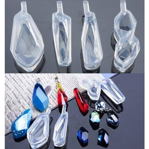 4pcs/set Transparent Silicone Mould Dried Flower Resin Decorative Craft DIY Epoxy Resin Molds for Jewelry Pendant Making Tools