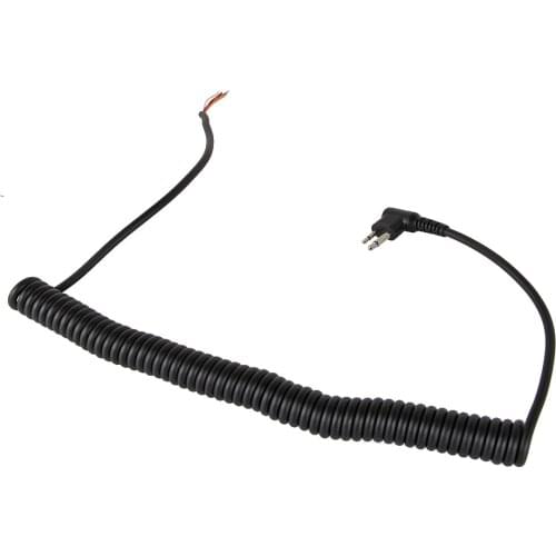 Walkie Talkie 2pin 4 Wire Speaker MIC Cable Spring line For Motorola GP88S GP3688 GP2000 PMMN4013A