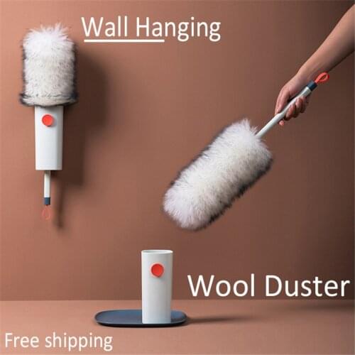 Dust Brush Cleaning Duster Dust Cleaner Handle Wool Duster Brush Static Anti Magic Household Cleaning Tools for dust broom