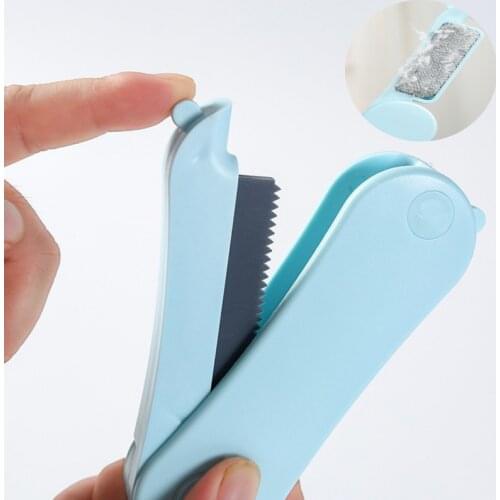 Folding Multifunctional Pet Hair Remover Brush Lint Roller Self Cleaning Cat Dog Fur Hair Dust Removal Brush for Clothes