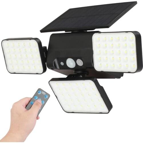 Solar Led Light Outdoor Remote Control Wall Lamp Sunlight IP65 Waterproof PIR Motion Sensor Street Light for Garden Decoration