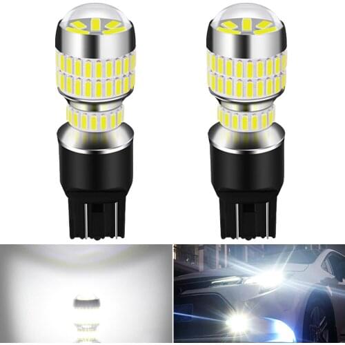 2x Super Bright 7443 7444 T20 W21/12W 1156 3157 T20 1157 LED Light For Lada Kalina Granta Vesta DRL LED Bulbs 12V White 6000K