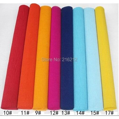 50 pcs New Arrive Size 50cm x 2.5m Roll-up hem crepe paper prontpage flower wrapping paper cartoon flowers bouquet packing paper