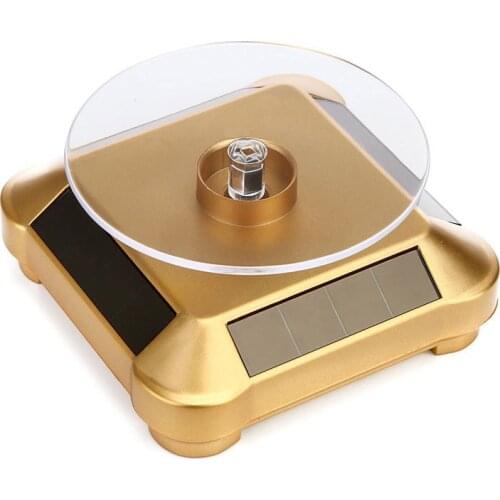 360 °Jewelry Watch Turntable Rotating Display Stand Solar Showcase Ring Bracelet Necklaces Jewellery Organizer Holder