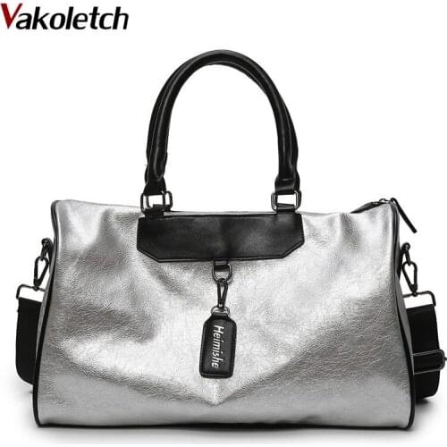 High Quality Crossbody Big Female For Women Silver Girl Messenger Ladies Bags Tote Travel Brand Fashion PU Leather Handbag KL708
