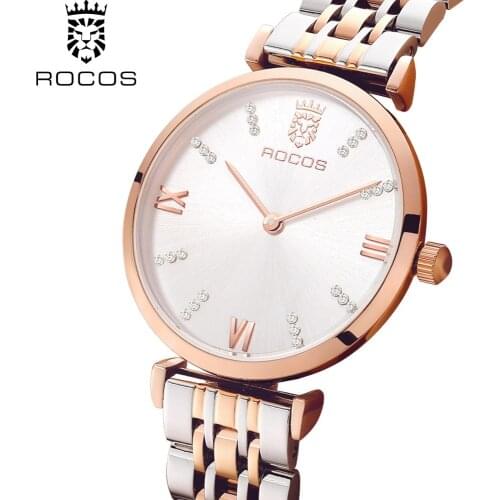 ROCOS Womens Bracelet Watches Waterproof Luxury Fashion Classic Ladies Quartz Wristwatch Crystal Analog Watches-R0207