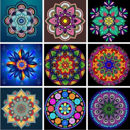 ZOOYA 5D Diamond Painting Mandala Diamond Embroidery Full Square Drill Flower Picture Rhinestones Mosaic Cross Stitch Kits
