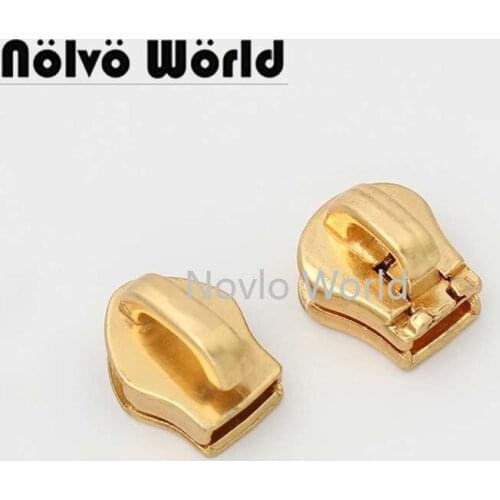 10-50 pieces 5# Metal and Nylon Coil head puller slider metal Plating accessory bags Garments fabric sewing