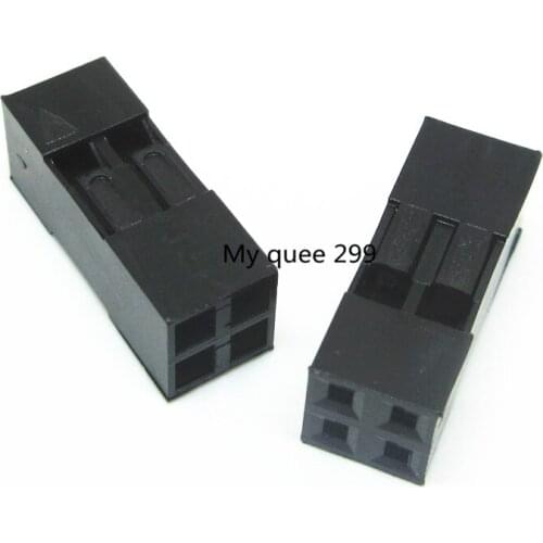 1000pcs/lot 2x2Pin Dupont Shell /plug,Double, jumper Wire Cable Dupont Housing Pin, Pitch:2.54MM/0.1inch MZSMDZ13