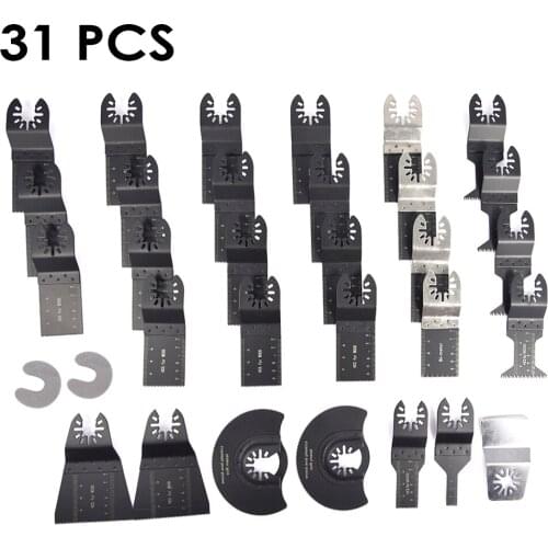 31PCS Oscillating Saw Blades Multifunctional Blades Kit for Wood Metal Plastic in stock
