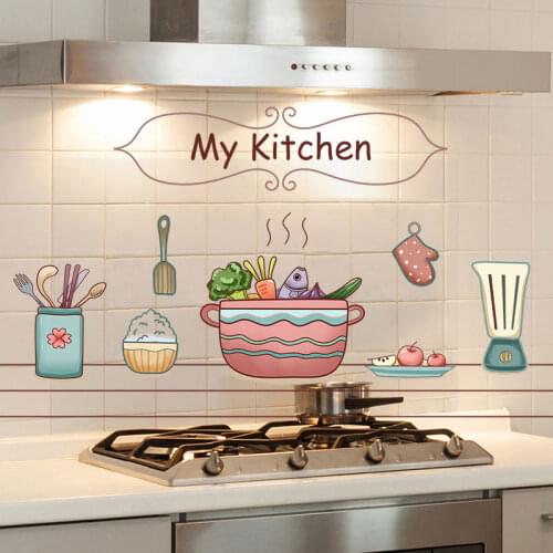60*90cm Kitchen Oil-proof Wall Stickers Cooker Waterproof Tile Cabinet Range Hood Refurbished Wallpaper Home Accessories