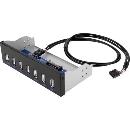 9 Pin to 7 Ports USB 2.0 Hub 5.25 inch CD-ROM Drive Bay CD ROM Front Panel