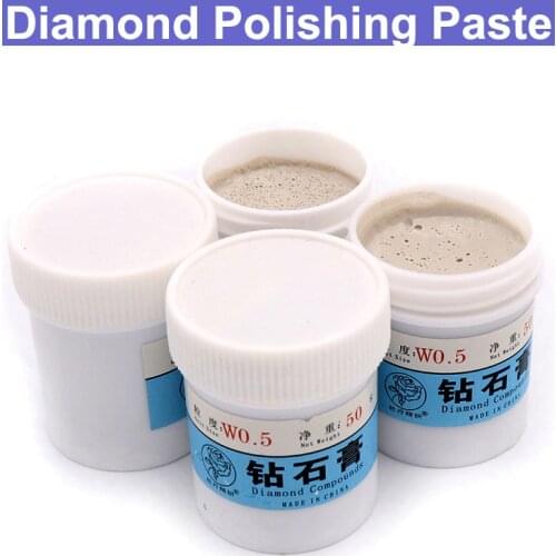 URANN W0.5-W40 Diamond Abrasive Paste Grinding Polishing Paste Lapping Compound jade alloy metal polishing paste 50g/Box