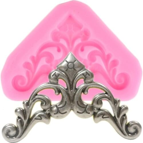Baroque Relief Silicone Mold Wedding Cake Border Fondant Molds Cake Decorating Tools Resin Clay Candy Chocolate Gumpaste Moulds