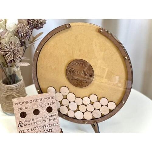 Mori Department Wedding Signature Board Graduation Sign-in Desk This Annual Meeting Business Wood Chip Signature Box Creative