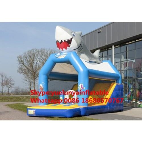 China Guangzhou) manufacturers selling inflatable slides,shark slide obstacles KY-704