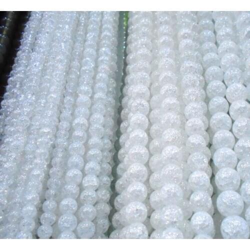 Natural Stone Spacer White Crystal Quartz Round Beads 6 8 10 12mm Pick Size DIY Jewelry Findings