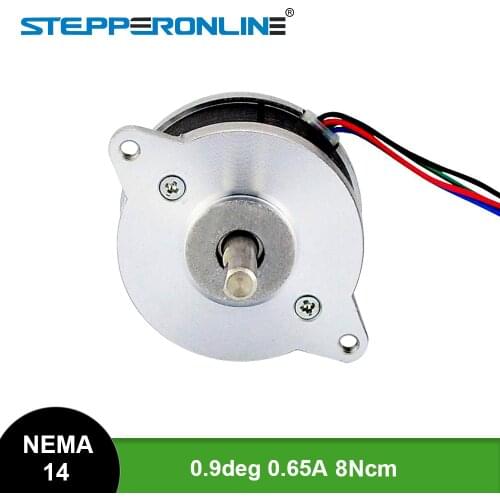 0.9deg Round Nema 14 Stepper Motor 8Ncm/11.33oz.in Bipolar 0.65A 36x19.5mm 4-wires