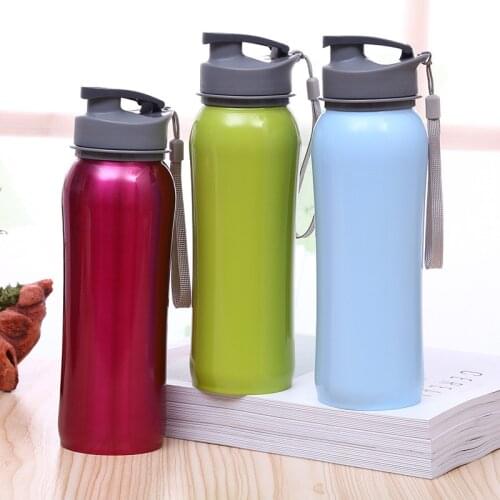 Hot sales 750ml Bicycle Drink Cups Sports&outdoor Bottle 18/8 Stainless steel My Water Bottle Portable Rope Drinking Kettle