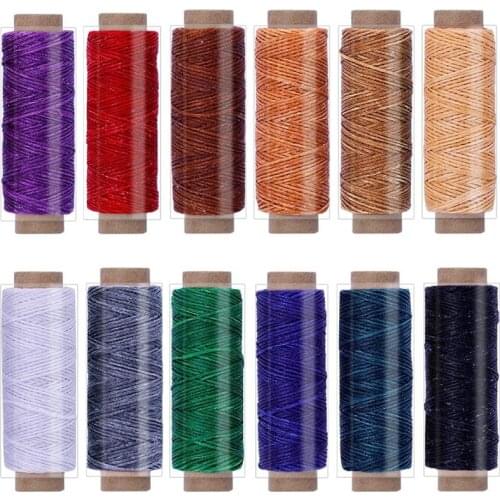 LMDZ 660 Yards Leather Sewing Waxed Thread - 150D 55Yards Per Spool Stitching Thread for Leather Craft DIY,Bookbinding
