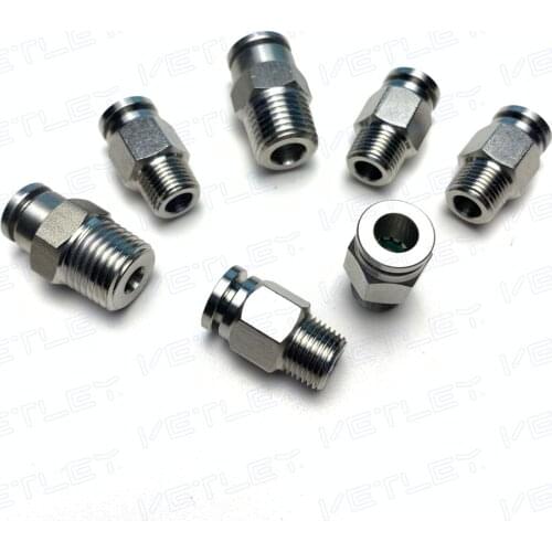 Male Connector NPT Thread Inch OD SPC 1/4NPT1/8,SPC3/8NPT1/4,SPC1/4NPT1/4 304 stianless steel one touch fittings