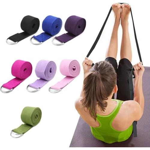New Adjustable Sport Stretch Strap D-Ring Belts Gym Waist Leg Fitness Yoga Belt