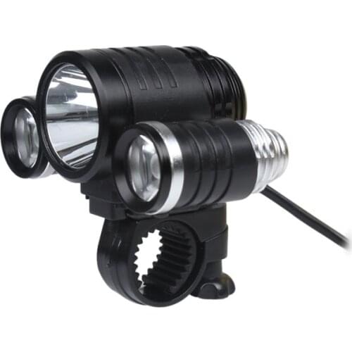 Front Bike Headlight Torch 3000lm T6 2R2 LED White Light + 2*18650 Batteries + Charger