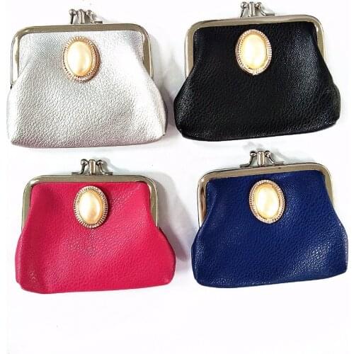 M187 2017 Casual Women Purse New Classic Fashion Trends Big Bead Double Deck Hasp Coin Purses Girl Women Student Gift Wholesale