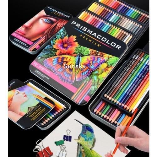 Prismacolor Premier Artist Colored Pencils Set - Premium Quality High Light Pastel Colored Pencils 24 36 4872 150 Tin Gift Set