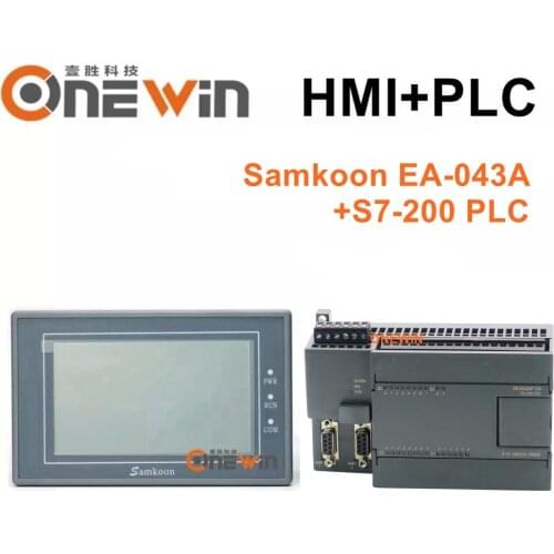Samkoon EA-043A HMI touch screen 4.3 inch and S7-200 series PLC industrial control board CPU222 CPU224 CPU226 CPU224XP
