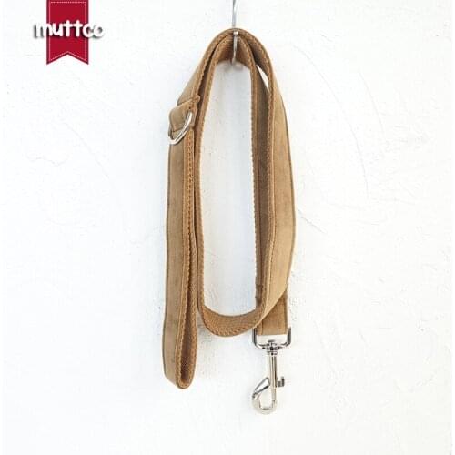 MUTTCO adjustable dog tag collar anti-lost pet products THE AMBER flexible dog collar leash security training UDL079