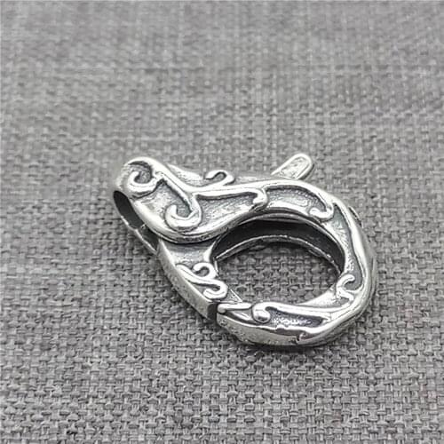 Sterling Silver Lobster Claw Trigger Clasp Spiral Floral for Bracelet Necklace