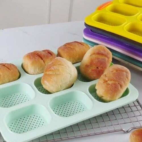 Silicone Baking Tray Bakeware Non-stick Mold 9 Grids DIY French-Bread Breadstick Baking Mold Cake Cookie Mould Kitchen Tool