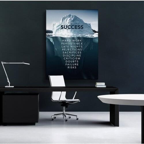 Success Motivational Collection Posters and Prints Office Decor Modern Art Entrepreneur Motivation Canvas Painting Pictures