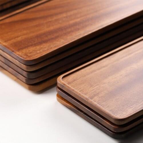 South American Walnut Tray Solid Wood Afternoon Tea Fruit Plate Coffee Shop Simple Snack Ieisure