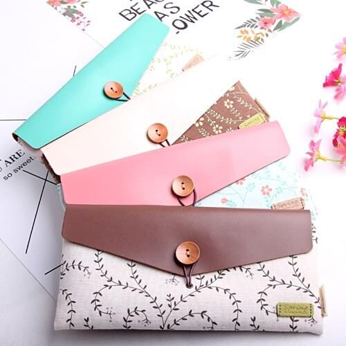 1PC Flower series pencils bag Novelty stationery storage bags Office accessories Zakka School student supplies (ss-1554)