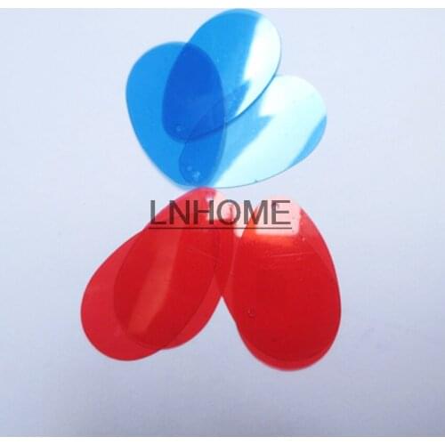 200pcs/lot 18*30mm Large Oval Egg Drops Sequins PVC Flat With Side Hole Belly Dance Garment Costumes Accessories Transparent Red