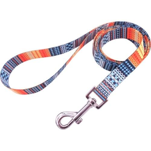 2021Bright And Novel Multi-Color Pet With Colorful Dog leash Printing Pet Traction 1.2 Meters 1.5 Meters