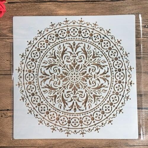 30 * 30cm size diy craft mandala mold for painting stencils stamped photo album embossed paper card on wood, fabric, wall